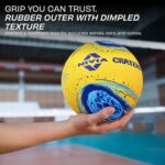 Nivia Crater Volleyball, Training Ball, Rubber Molded, Butyl Threadwounded Bladder, As per Basic Standard, Made for Beginners, to Play on Outdoor Surfaces (Size - 4, Yellow/Blue) - Image 6