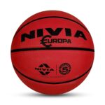 NIVIA Europa Basketball, As per Basic Standard, 8 Panels, Molded Durable Rubber Cover with Pebbled Texture, Butyl Threadwounded Bladder, to Play on All Indoor & Outdoor Surfaces (Size - 5, Assorted) - Image 4