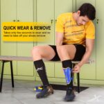 Vector X Football Shinguard with Adjustable Velcro for Boys Kids ( Blue/Yellow, Small/Medium) | for Football Games Matches, Training | Light Weight & Breathable - Image 6