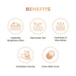 NICONI Tan Vanish Gluta-Kojic Skin Polish | Instant Tan Removal & Glow | Infused with Kojic Acid & Glutathione | Ideal for All Skin Types | Lightens Suntan | 180g - Image 9