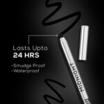 RENEE Midnight Kohl Kajal Pencil | Waterproof, Smudgeproof With Sharpener | 24 Hours Long Stay | Darkest Black | One Swipe Application | Vitamin E, Olive Oil and Castor Oil | Matte Finish |1.5 Gm - Image 4