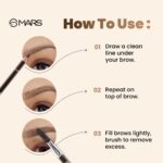 MARS Brow Better Eyebrow Pencil with Spoolie | Long-Lasting & Smudge Proof | Rich Pigmentation | Natural-Looking Results | Easy to Sharpen (1.4 gm) (Dark Brown) - Image 5