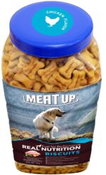 Meat Up Dog Treats Biscuits 1kg + 1kg (Free) 2kg | Real Chicken Flavour| Buy 1 Get 1 | Remove Plaque & Starter Build-up | Vitamins & Minerals | Promotes Lustrous Coat - Image 3