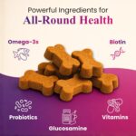 Petroyale Daily One, All-in-One Supplement for Dogs – Dog Multivitamin + Probiotics + Omega 369 – Hip & Joint, Skin & Coat, Gut Health – Soft Chew Dog Everyday Supplement for Dogs (30 Chew) - Image 5