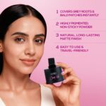 RENEE Cover-Up Hair Powder - Black | Covers Grey Roots & Bald Spots Instantly | Highly Pigmented, Fuller & Denser Look | Long-Lasting | Matte Finish | Fine Powder | Flawless Application | 4gm - Image 3