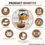 Foodie Puppies Stainless Steel Pet Feeding Woven Bowl - 1500ml (Brown - Large) for Medium to Large Dogs | Sturdy Base, Food/Water Feeding Bowl | Non-Toxic & 100% Safe for Pets - Image 5