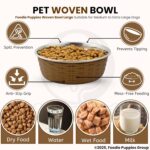 Foodie Puppies Stainless Steel Pet Feeding Woven Bowl - 1500ml (Brown - Large) for Medium to Large Dogs | Sturdy Base, Food/Water Feeding Bowl | Non-Toxic & 100% Safe for Pets - Image 6