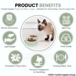 Foodie Puppies 2-in-1 Food and Water Bowl for Puppies, Cats & Kittens - (Frog Bowl Large, Green) 400ml Each | Non-Slip, Non-Toxic Pet Feeding Plastic Frog Face Shaped Double Bowl Food & Water Feeder - Image 6