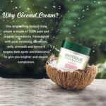 Biotique Coconut Brightening Instant Glow Cream| Lightweight and Non-Greasy | Reduces Dark Spots and Protects Ageing | Nourished and Moisturized Skin |100% Botanical Extracts| All Skin Types | 50gm - Image 5