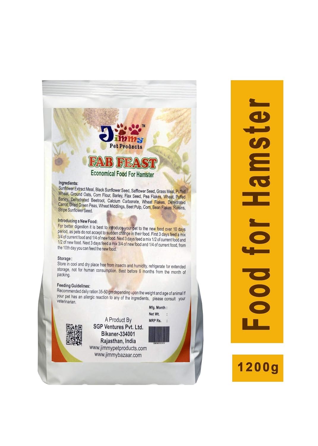 JiMMy Pet Products Fab Feast Hamster Food (2.4kg), All Life Stages, Granule - Image 4