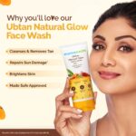Mamaearth Ubtan Natural Glow Face Wash with Turmeric & Saffron | For Tan Removal & Skin brightening | SLS & Paraben Free | For All Skin Type | For Men & Women | 100 ml - Image 4