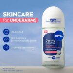 NIVEA Derma Control Even Tone Underarm Deo Roll-On for Women | Smoother & Brighter Underarms | 72H Derma Active Protection | With Pure Hyaluronic Acid & Vitamin C | 0% Alcohol | 50 ml - Image 3