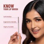 Swiss Beauty Lip Brush with Soft & Synthetic Bristles | Ideal for Cream and Liquid products | Easy to hold & Precise application - Image 4