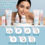 Glamveda Korean 7 Step Winter Skincare Kit for Women | Rice & Ceramide Routine | Gift Box | Skin Brightening, Anti-Ageing | Face Wash + Toner + Moisturizer + Serum + Mask + Sunscreen+ Under Eye Cream - Image 8