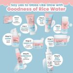 Glamveda Korean 7 Step Winter Skincare Kit for Women | Rice & Ceramide Routine | Gift Box | Skin Brightening, Anti-Ageing | Face Wash + Toner + Moisturizer + Serum + Mask + Sunscreen+ Under Eye Cream - Image 9
