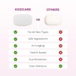 Kozicare Kojic Acid Soap & Glutathione | Whitening | Body Tan Removal | Bath for Men & Women | Remove Dark Spots & Hyperpigmentation | For Glowing Skin - Pack of 3 - Image 5