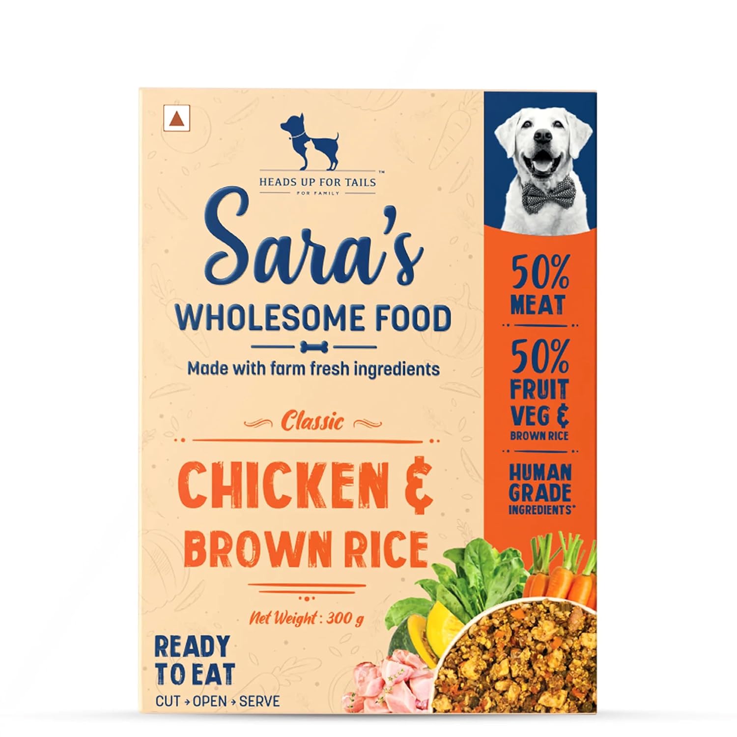 Sara's Wholesome by HUFT Classic Chicken & Brown Rice Dog *