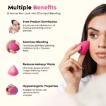 Gleva 4Pcs Makeup Blender Sponge Set, Soft Egg Shaped Blending Puff For Flawles Makeup, Blender for Liquid Foundation, Cream, Powder, Wet And Dry Makeup Applicator For Girls, Women (Pink) - Image 4