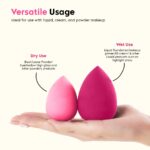 Gleva 4Pcs Makeup Blender Sponge Set, Soft Egg Shaped Blending Puff For Flawles Makeup, Blender for Liquid Foundation, Cream, Powder, Wet And Dry Makeup Applicator For Girls, Women (Pink) - Image 7