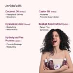 Bare Anatomy Curl Defining Shampoo + Hair Mask + Leave-In Conditioner + Gel | Curl Retention & 2X Frizz Protection | Coconut Oil, Hyaluronic Acid & Castor Oil | 250ml + 250g + 140ml + 140ml - Image 4