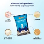 Nootie Milk Puppy Biscuits - Milk & Cheese Flavoured Treats for Puppies | Calcium-Rich, Highly Digestible & Nutritious | Suitable for All Breeds | 900g (Pack of 2) - Image 4