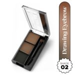 Hilary Rhoda Eyebrow Palette with Spoolie | 3 Natural Blendable Shades | Waterproof & Long-Lasting | Smudge-Proof Brow Powder Kit (Shade 02) – 7.2g - Image 3