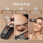 Hilary Rhoda Eyebrow Palette with Spoolie | 3 Natural Blendable Shades | Waterproof & Long-Lasting | Smudge-Proof Brow Powder Kit (Shade 02) – 7.2g - Image 8