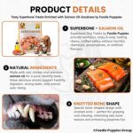 Foodie Puppies Superbone All Natural Chicken Knotted Dog Treat, 7 in 1 (Salmon Oil, Pack of 1) | Highly-Digestible Training Chew Treat | Healthy and Tasty Snack Suitable for All Breeds of Dogs - Image 3