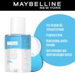 Maybelline New York Biphase Eye + Lip Makeup Remover, 2X More Effective and Fragrance Free Easy to Use Makeup Remover, Water-proof Make-up Remover With Addition of Pro-Vitamin B5 | 40 ml - Image 4