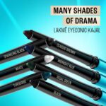 Lakme 9-5 Eyeconic Kajal, Classic Brown, Smudgeproof and Waterproof that lasts upto 24H, for 2x dark pigment, 0.35g - Image 8