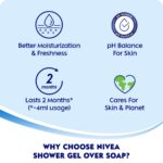 NIVEA Frangipani and oil 125 ml Body Wash| Shower Gel with Frangipani and Care Oil | Pure Glycerin for Instant Soft & Summer Fresh Skin|Microplastic Free |Clean, Healthy & Moisturized Skin - Image 7