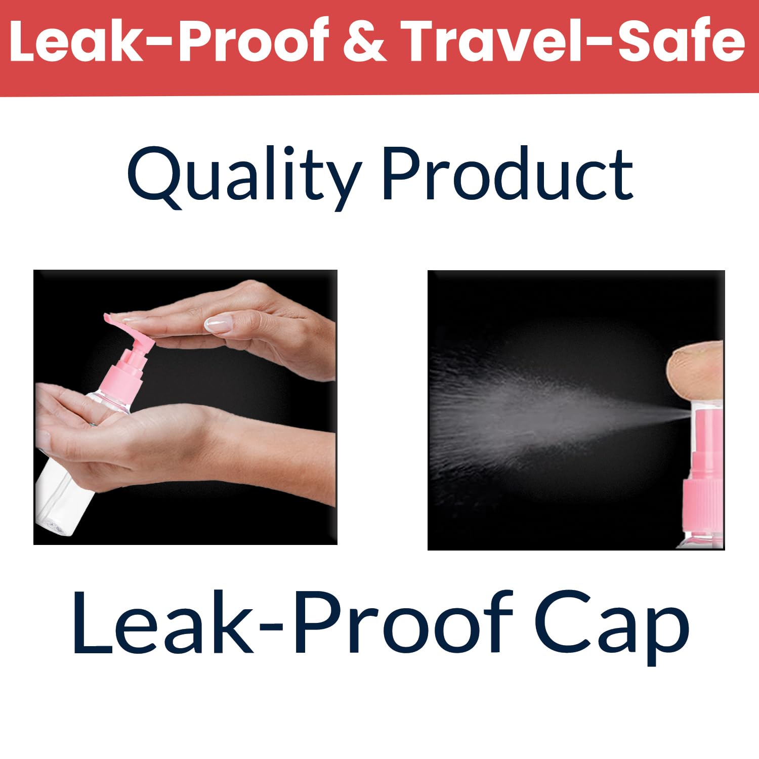 Temperia Travel Bottles for Toiletries (7pcs) - Refillable Empty Mini Containers with Pouch (Random Colors) - Travelling Accessories & Essentials Kit Set for Shampoo, Cosmetics, and More - Image 4