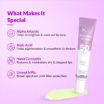 Fixderma Brightening Lip Balm With SPF 50 PA+++ for Pigmented & Dry Lips | 4% Kojic Acid, 2% Alpha Arbutin | Moisturizes, Hydrates & Brightens Pigmented Lips | For Men & Women - 15ml - Image 4