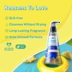 Plum Bodylovin' Hawaiian Rumba Shower Gel | SLS-Free Body Wash for Women & Men | Long Lasting Beachy Fragrance | Body Cleanser with Aloe-Infused Nourishing Formula for Soft & Smooth Skin - 240ml - Image 4