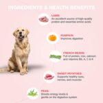 Benny’s Bowl Fresh and Wet Dog Food Lamb and French Beans Recipe High Protein Balanced Daily Nutrition Wet Food for All Breed and Life Stages Grain Free (300 gm Single Pack) - Image 4