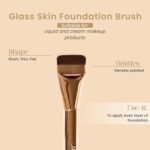 Milagro Beauty Glass Skin Foundation Professional Brush (18) | Full Coverage & Finish| Ultra Soft Bristles | Easy Blending For Cream & Liquid Foundation Application - Image 3