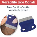 TEMPERIA (1 pcs) Lice Comb for Women, Men & Kids Hair - Nits, Dandruff & Lice Eggs Remover Products - Hair Lies Removal Comb for Head - Premium & Ergonomic Design (Random Colors) (MN01) - Image 5