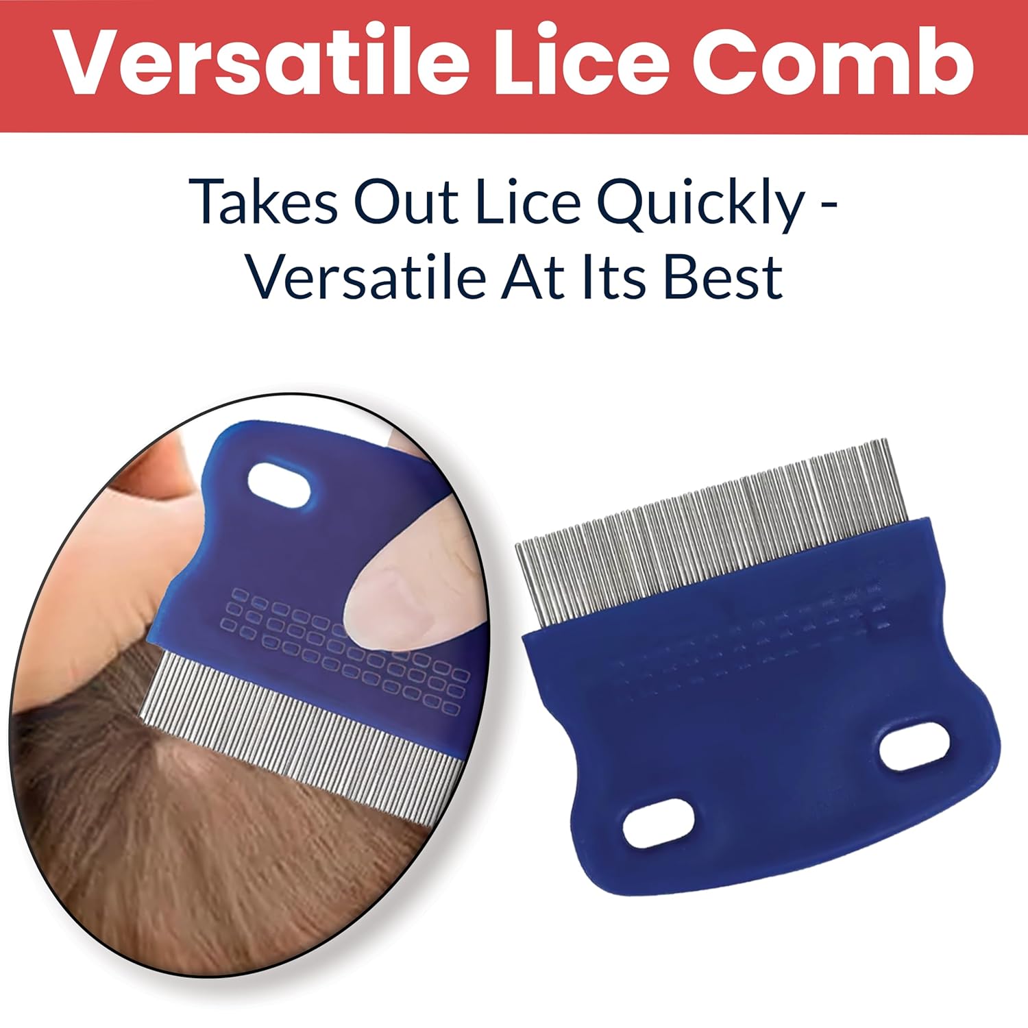 TEMPERIA (1 pcs) Lice Comb for Women, Men & Kids Hair - Nits, Dandruff & Lice Eggs Remover Products - Hair Lies Removal Comb for Head - Premium & Ergonomic Design (Random Colors) (MN01) - Image 5