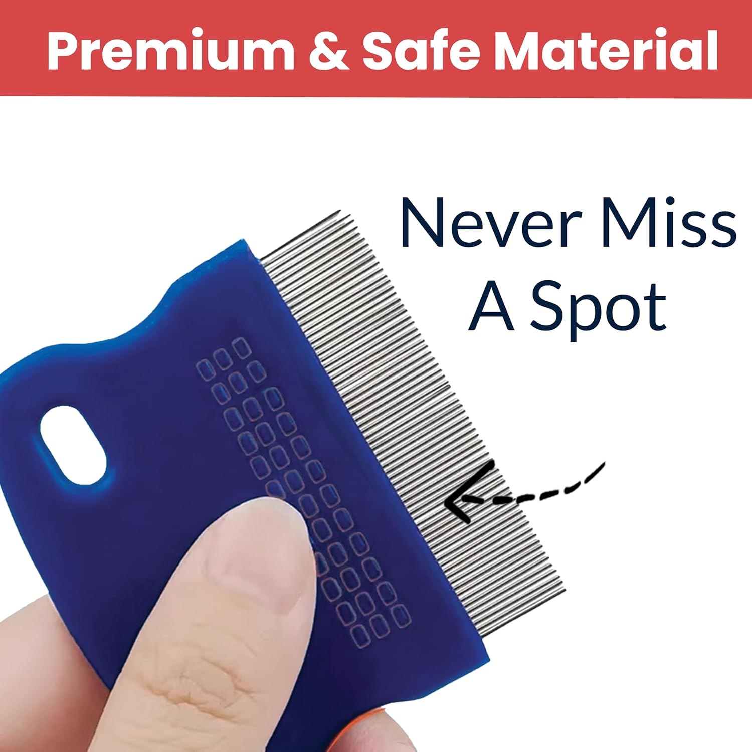 TEMPERIA (1 pcs) Lice Comb for Women, Men & Kids Hair - Nits, Dandruff & Lice Eggs Remover Products - Hair Lies Removal Comb for Head - Premium & Ergonomic Design (Random Colors) (MN01) - Image 7