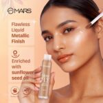MARS Glow Fly Liquid Highlighter (10 ml) (02-WINGED CHAMPAGNE) | Enriched With Sunflower Seed Oil | Radiant Glow | No Chunky Particles | Light-Weight & Long-Lasting | Ultra Blendable Formula - Image 3