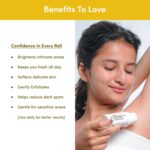 Cos-IQ Intimate Brightening Roll-On Serum | With Azelaic Acid & Alpha + Beta Arbutin Complex | For Dark Underarms, Inner Thighs, Knees & Bikini Area | Intimate Areas for Women & Men | 40ml - Image 4