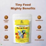 BirdShala Parrot Food for All Life Stages African Grey Parrot,Sun Conure,Macaw,Lovebird and Alexander Premium Seed Blend of Grains, Nuts & Fruit Pellets 500Gm - Image 4
