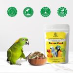 BirdShala Parrot Food for All Life Stages African Grey Parrot,Sun Conure,Macaw,Lovebird and Alexander Premium Seed Blend of Grains, Nuts & Fruit Pellets 500Gm - Image 5