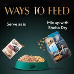 Sheba Rich Premium Adult (1+ Years) Wet Cat Food, Skipjack & Salmon Flavour, 35 g Pouch (Pack of 12), High-moisture wet food for healthy hydration - Image 10