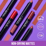 Staze 9to9 Pout On Matte + Smudgeproof Lip Crayon | Non-Drying, Transferproof & Sharpenable| Pigmented Matte Finish | 12-Hour Stay | Lightweight | 08 Dusty Rose | 3.5 g - Image 4