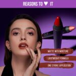 Staze 9to9 Pout On Matte + Smudgeproof Lip Crayon | Non-Drying, Transferproof & Sharpenable| Pigmented Matte Finish | 12-Hour Stay | Lightweight | 08 Dusty Rose | 3.5 g - Image 5