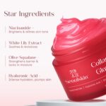 SeoulSkin Collagen Jelly Glow Cream | Red Jelly Face Cream for Glowing Skin | Niacinamide + Hyaluronic Acid + White Lily Extract | Deep Hydration, Youthful Bounce & Radiance | 50ml - Image 3