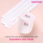 Suroskie Unscented Revive & Defend Instant Glass Hair Mask 200 Gm | Hydrolyzed Keratin & Murmuru Butter | Spa Treatment At Home For Dry Frizzy Hair | Intense Damage Repair Mask For Men & Women - Image 6