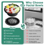 Silicone Collapsible Face Bowl with Built-In Ice Tray, Modern Style, Black, Round, Dishwasher Safe, For Face Bath, Soaking, Washing - Image 4