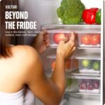 VOLTURI Fridge Storage Containers (Pack of 6), Fridge Organiser Storage Boxes with Removable Drain Plate, Lids, Stackable Organizer, Fridge Storage Box Keep Fruits, Vegetables Fresher, 1500 ML - Image 6